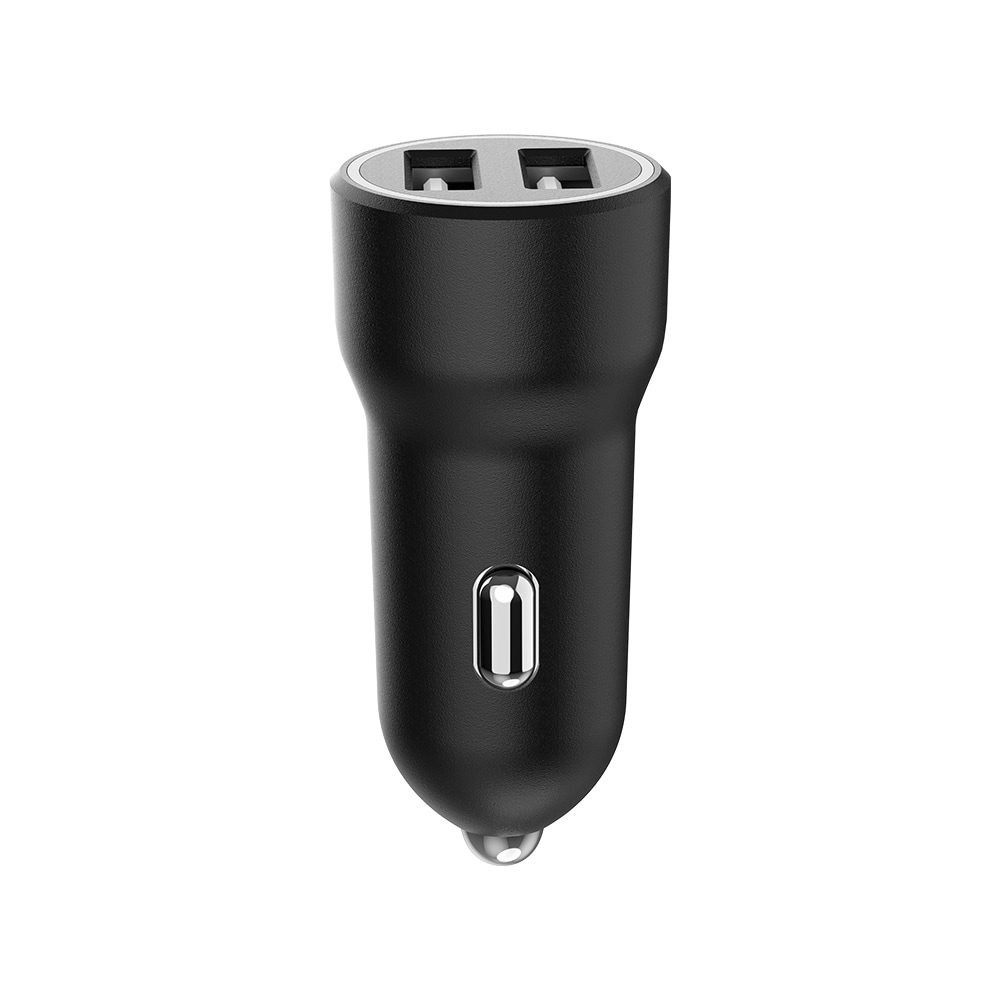 Biloplader med 2 USB-porte og 3,1A - Sort