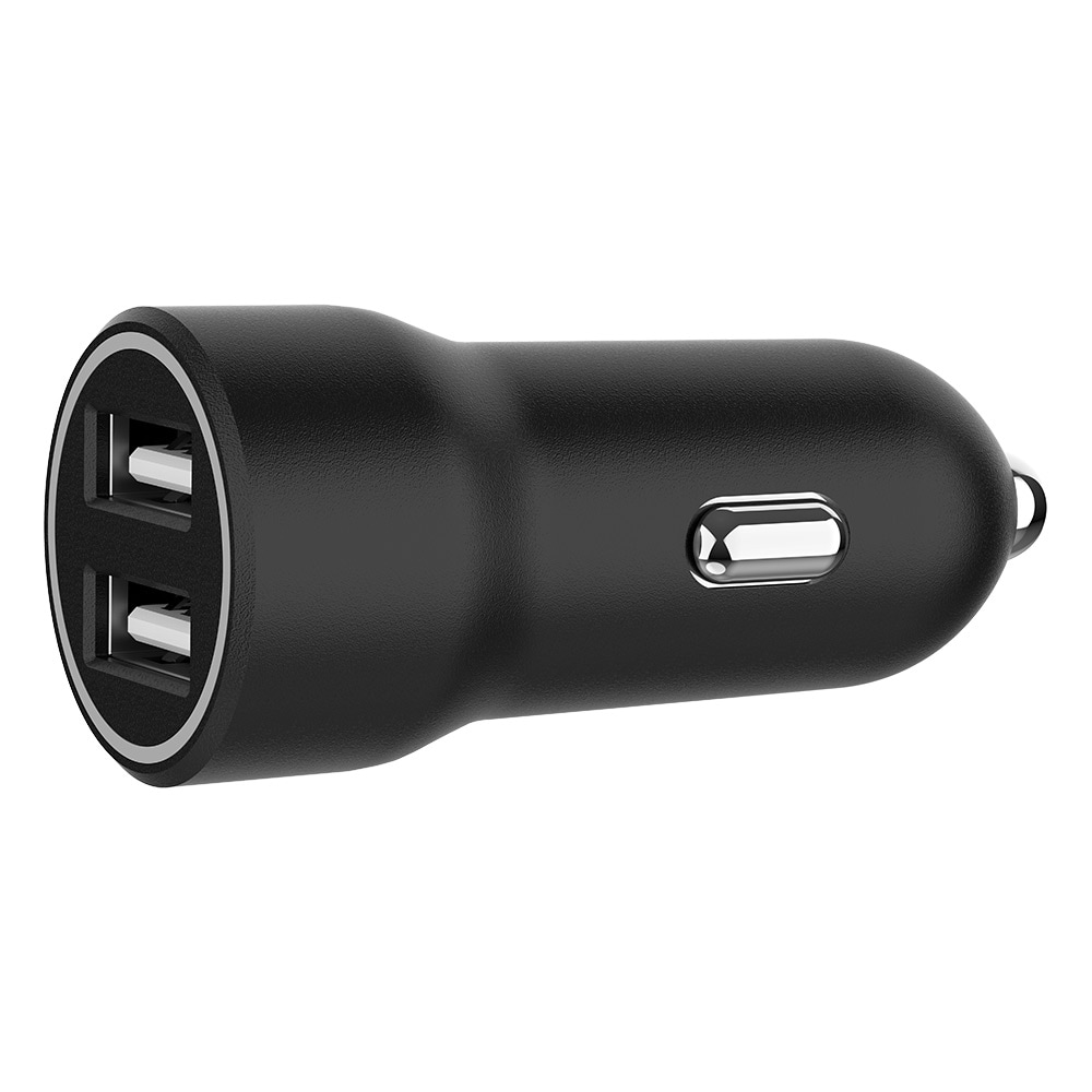Biloplader med 2 USB-porte og 3,1A - Sort