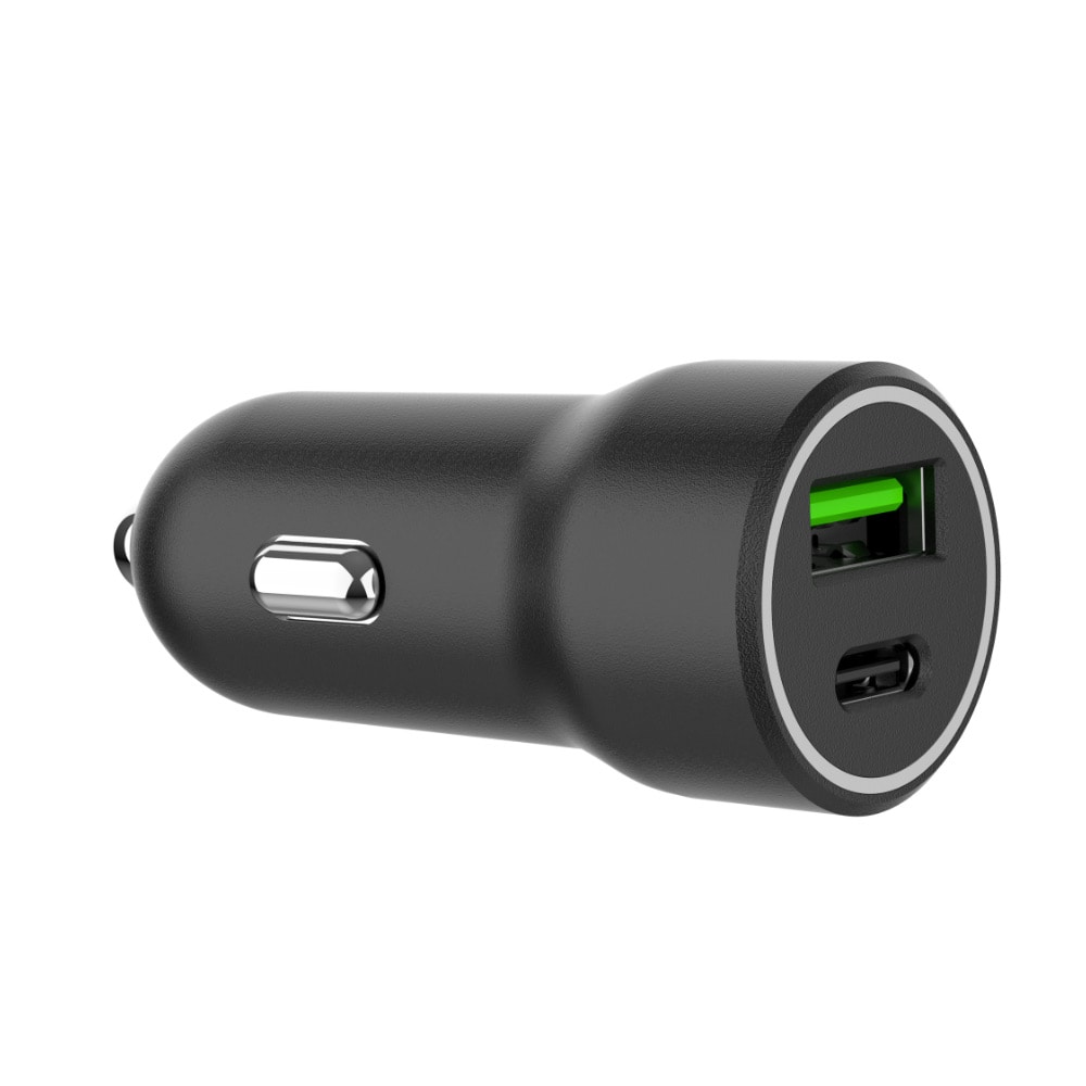 Biloplader med 20W PD USB-C og 18W QC3.0 USB
