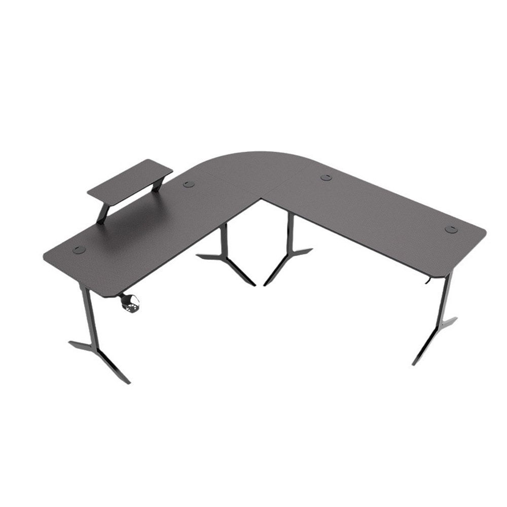 Spillebord Corner med kulfiberstruktur - Sort