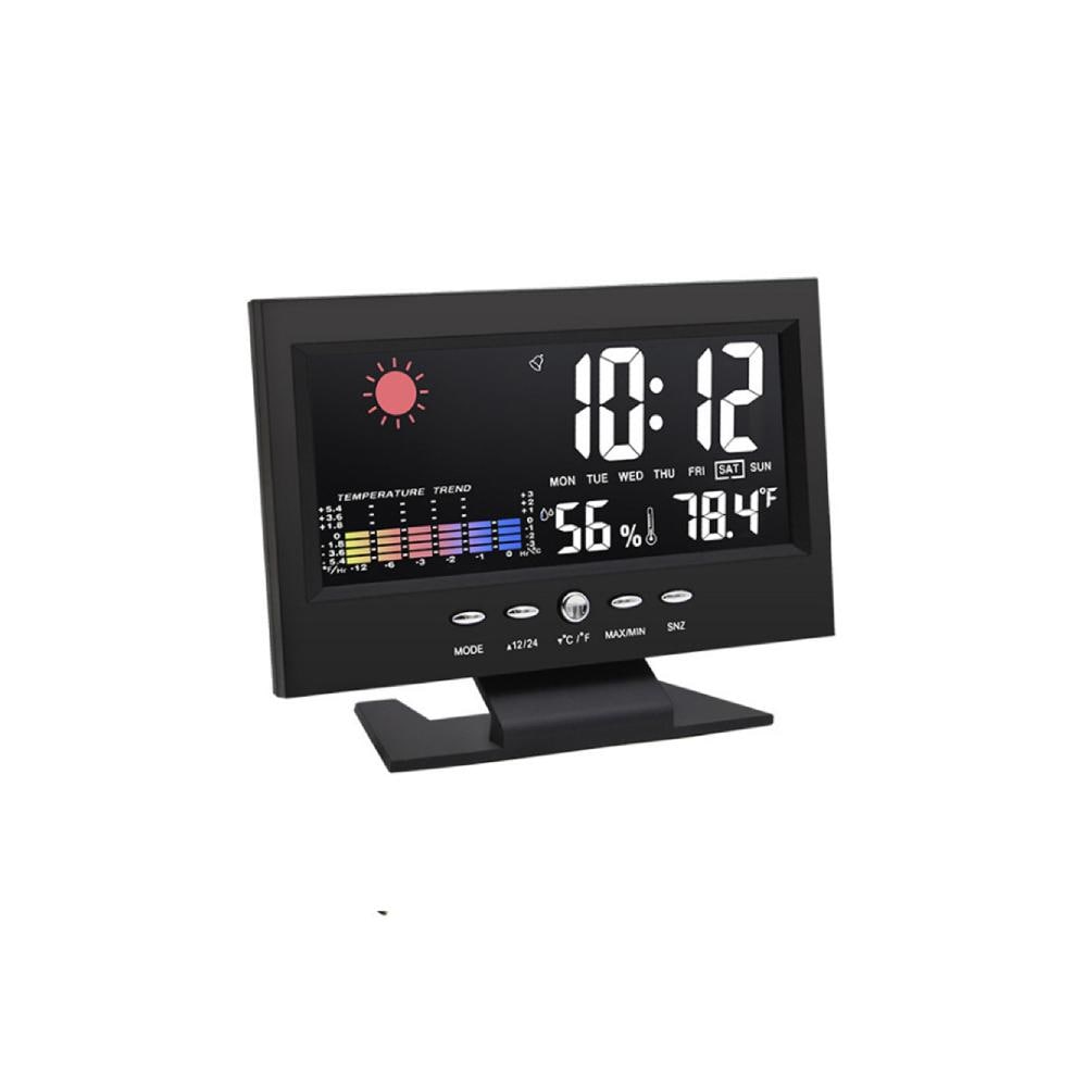 Vejrstation med farvedisplay