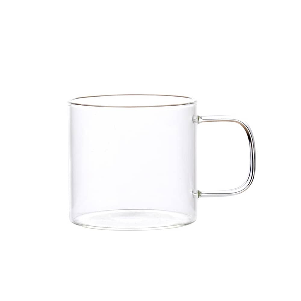 Drikkeglas med hank 300 ml i borosilikatglas