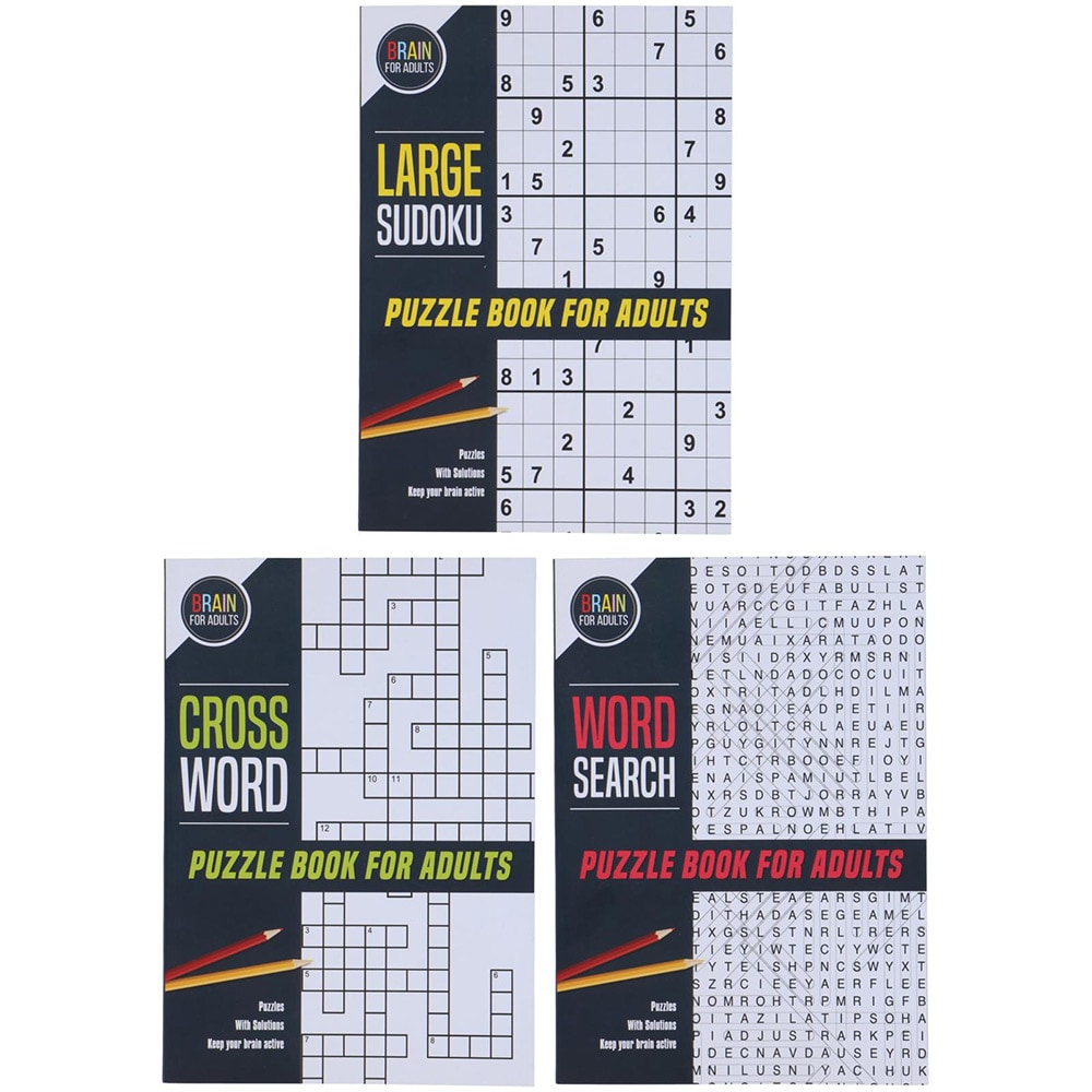 Puslespilsbog for voksne - ordpuslespil og sudoku
