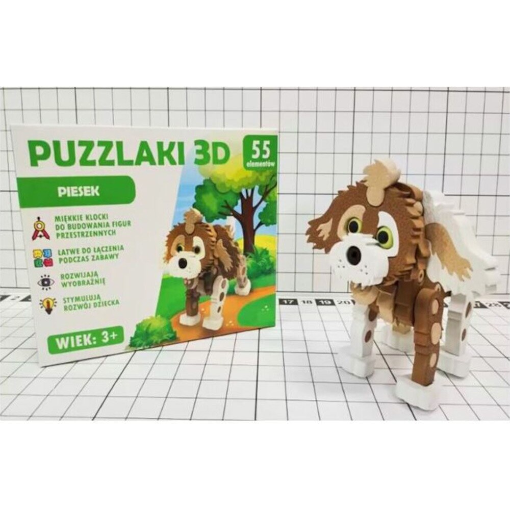 DIY 3D-legetøjshund - 55 stykker