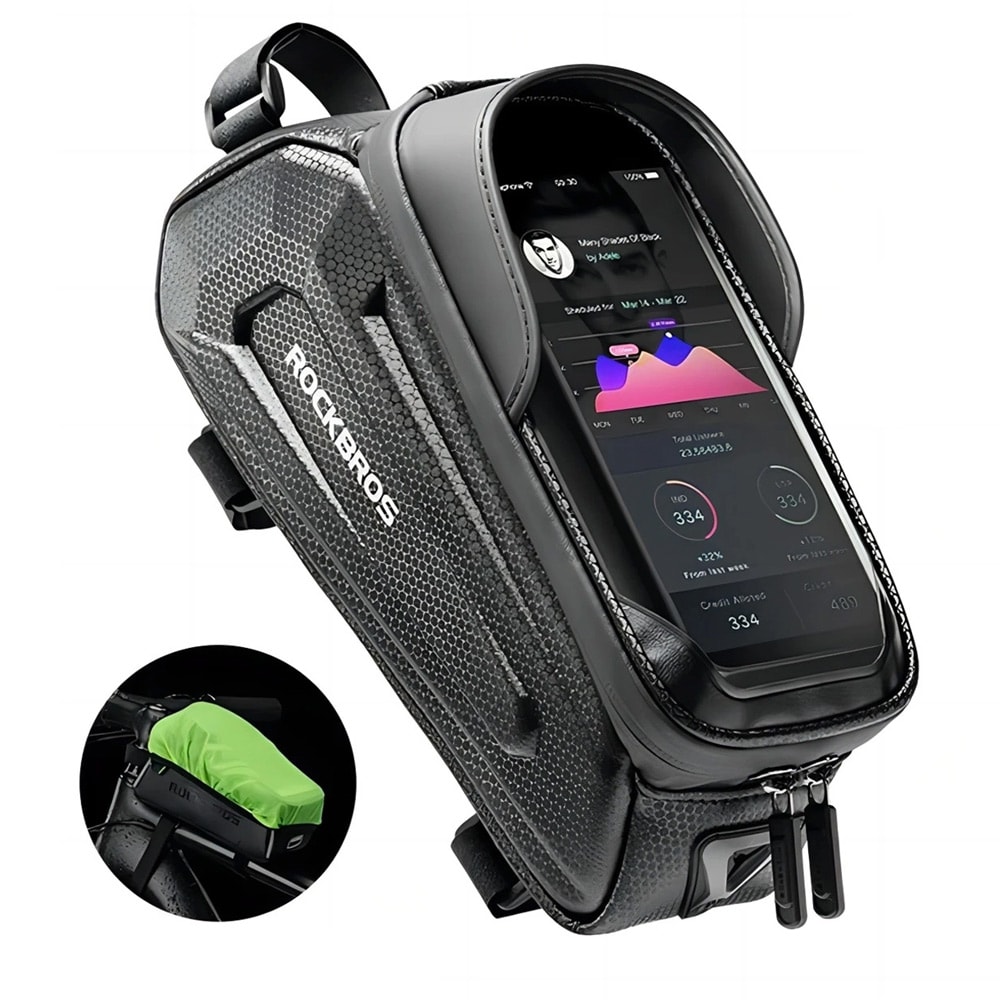 Rockbro's cykeltaske med rum til mobiltelefon og cover