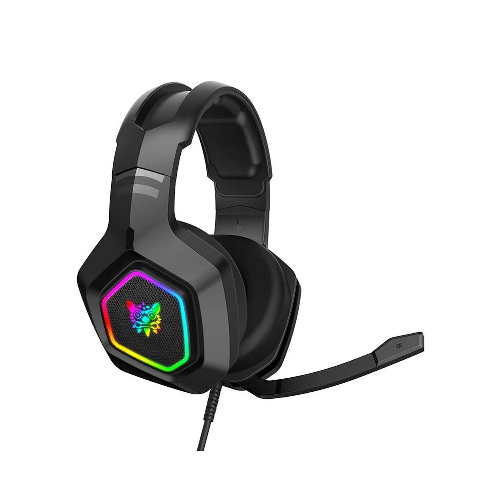 Onikuma Gaming Headset med 50 mm højttalere og støjreducerende mikrofon - Sort