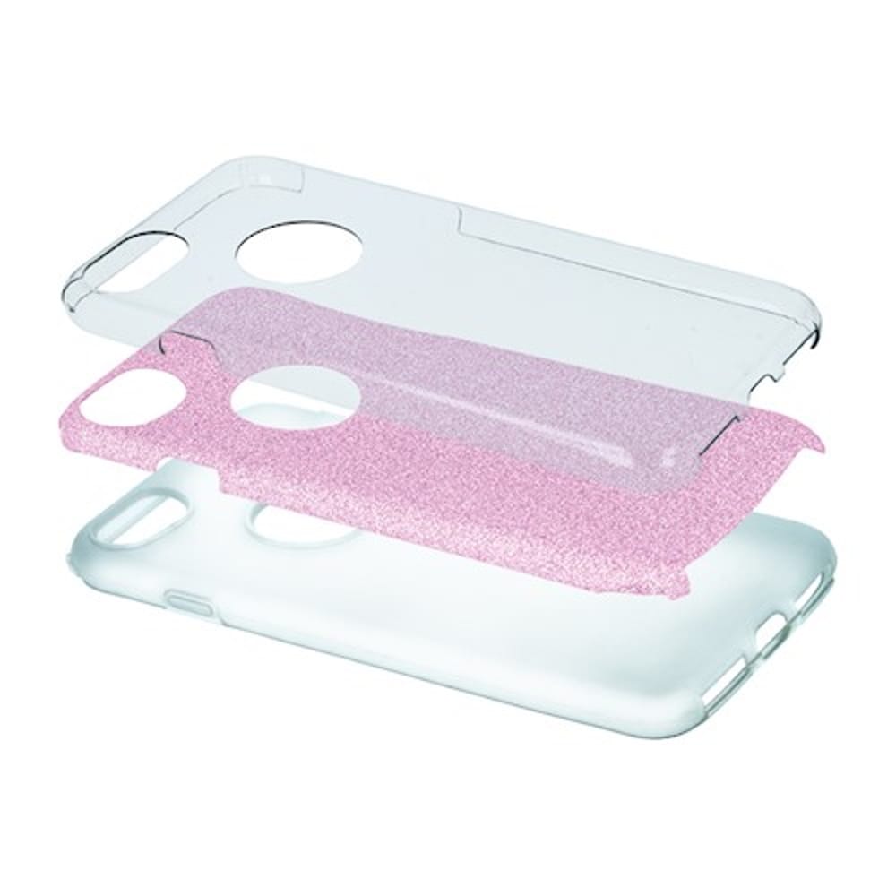 Glitrende etui til iPhone 16 Plus - Pink