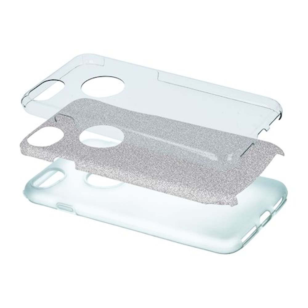 Glitrende etui til iPhone 16 Plus - Sølv