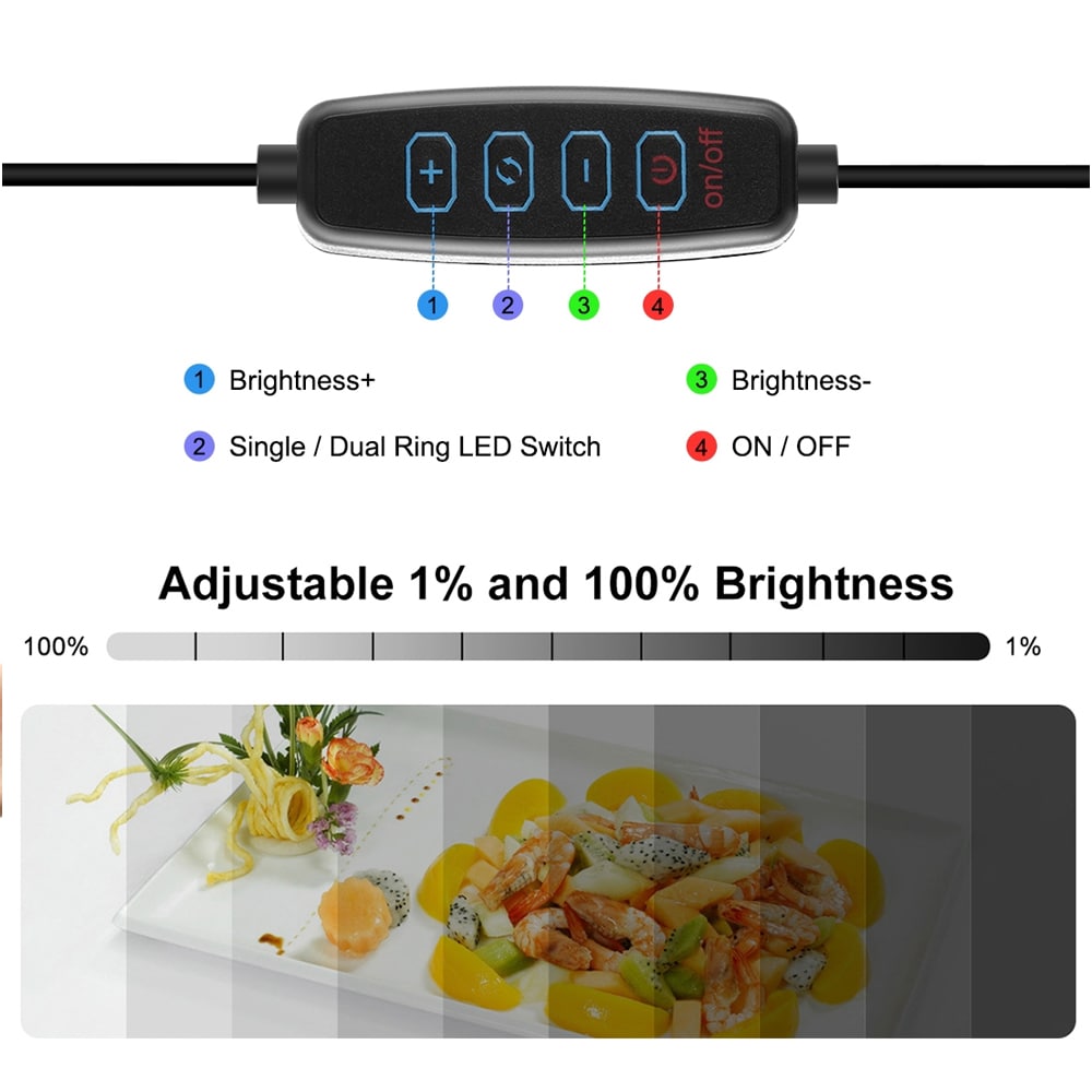 30 cm fotostudie med LED-ring til professionelle produktbilleder
