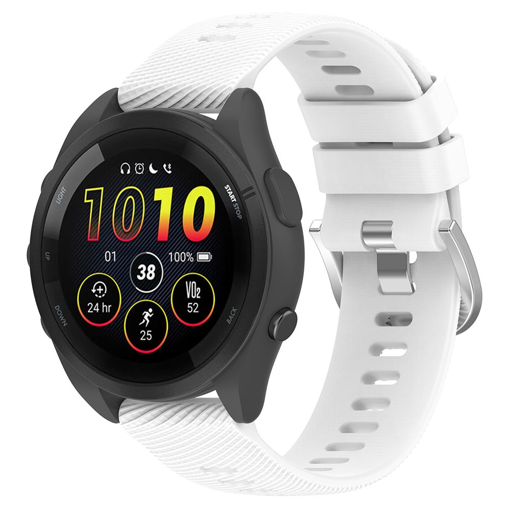 Silikonearmbånd til Garmin Forerunner 165 20mm - Hvid