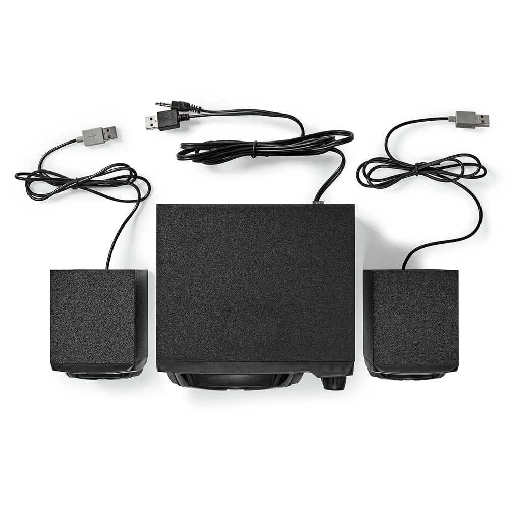 Gaming-højttalere med subwoofer og RGB-belysning