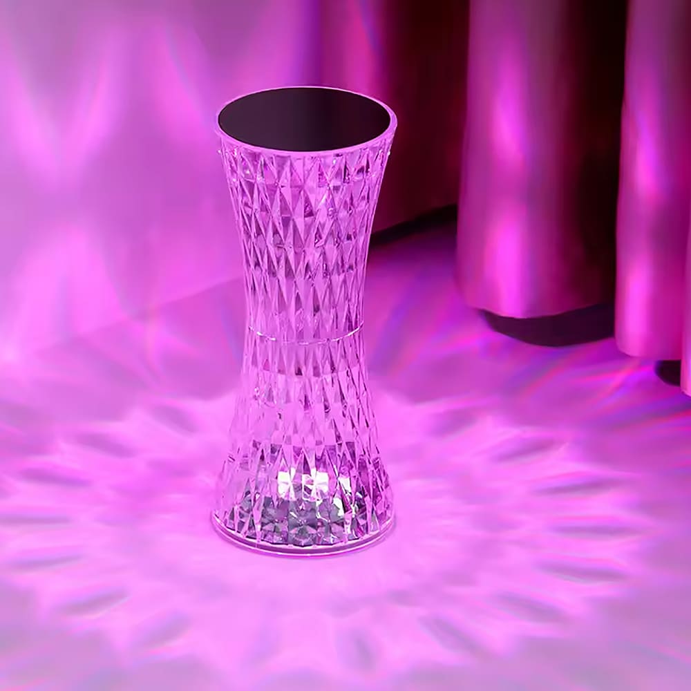 United LED-krystal-lampe med fjernbetjening og farveskift