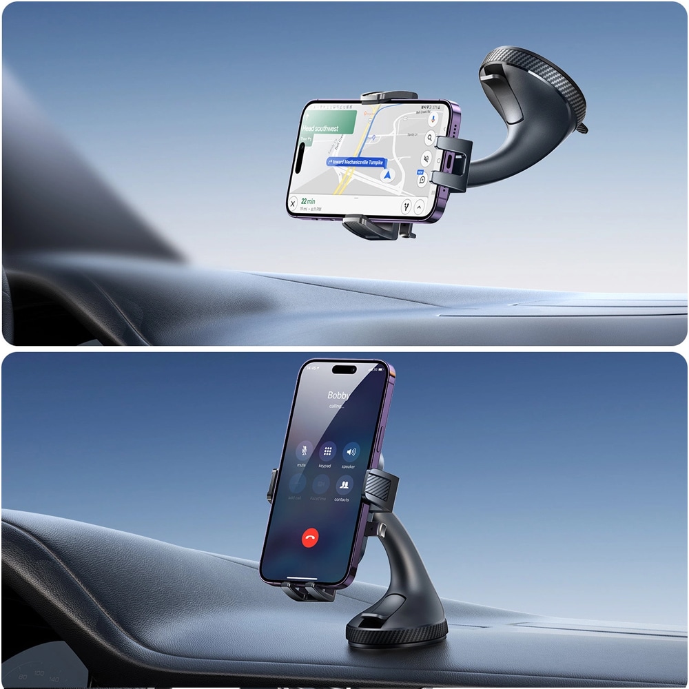 Joyroom magnetisk bilholder med sugekop til fleksibel placering - Sort