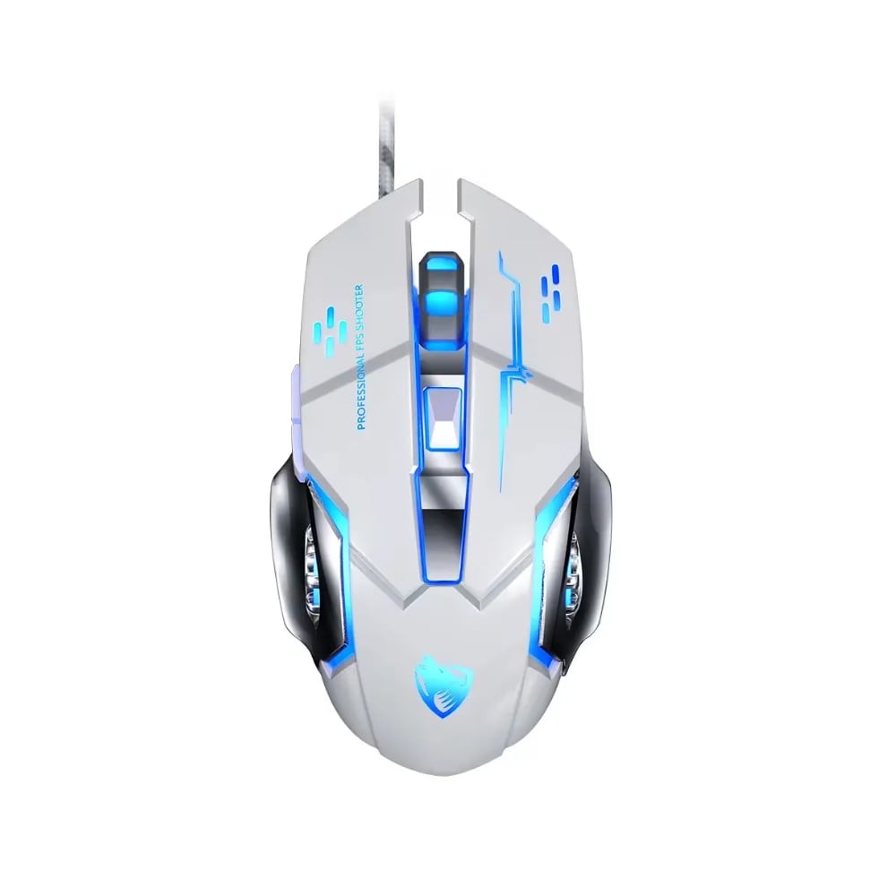 Extralink V6-gamingmus med 6400 DPI og LED-belysning - Svart