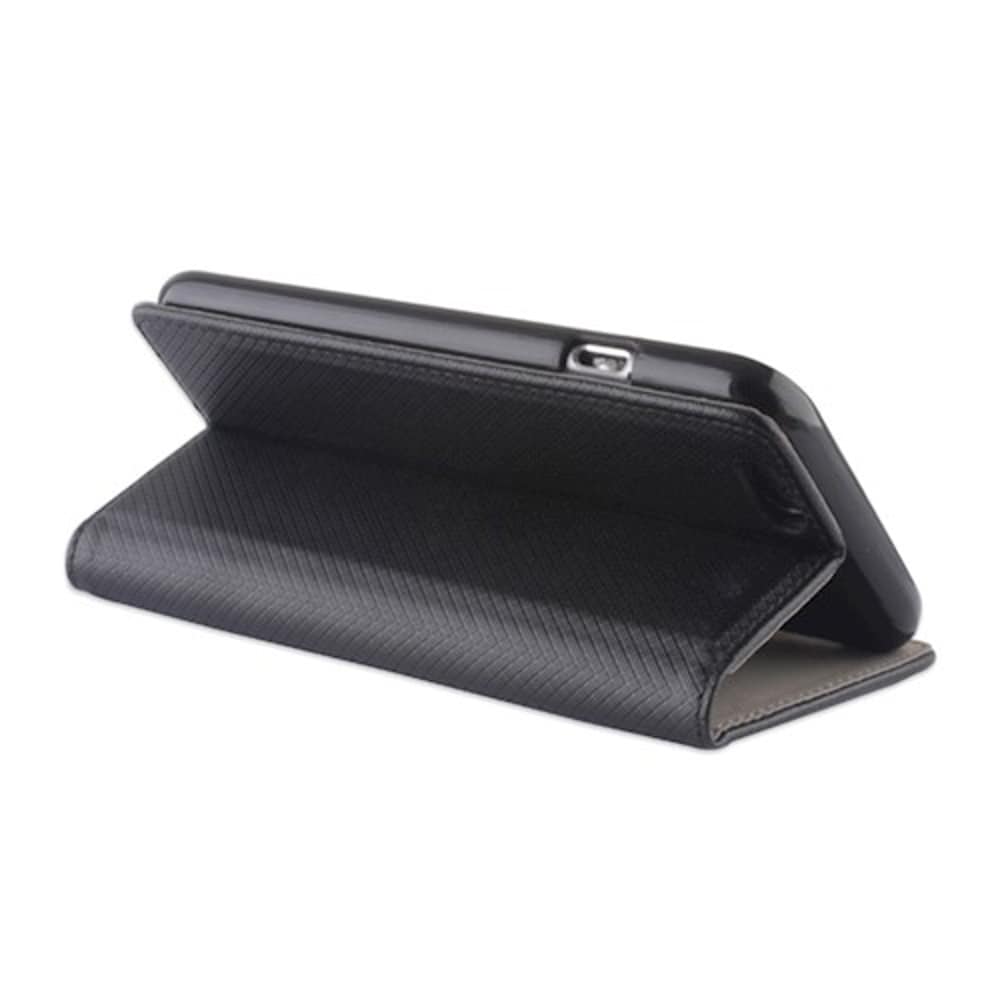 Flip-etui med stativ til iPhone 16 Plus - Sort