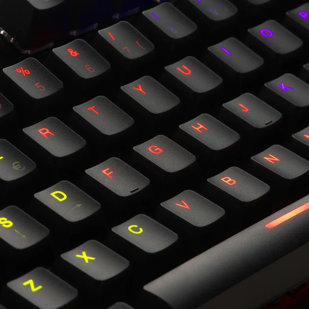 Denver GKK-330 gaming-tastatur med mekaniske kontakter og RGB-belysning - nordisk layout