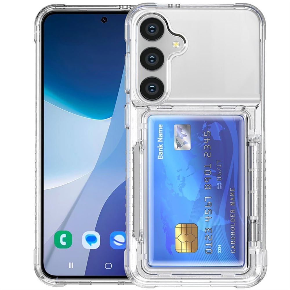 Bagcover med kortplads og stander til Samsung S24 Plus