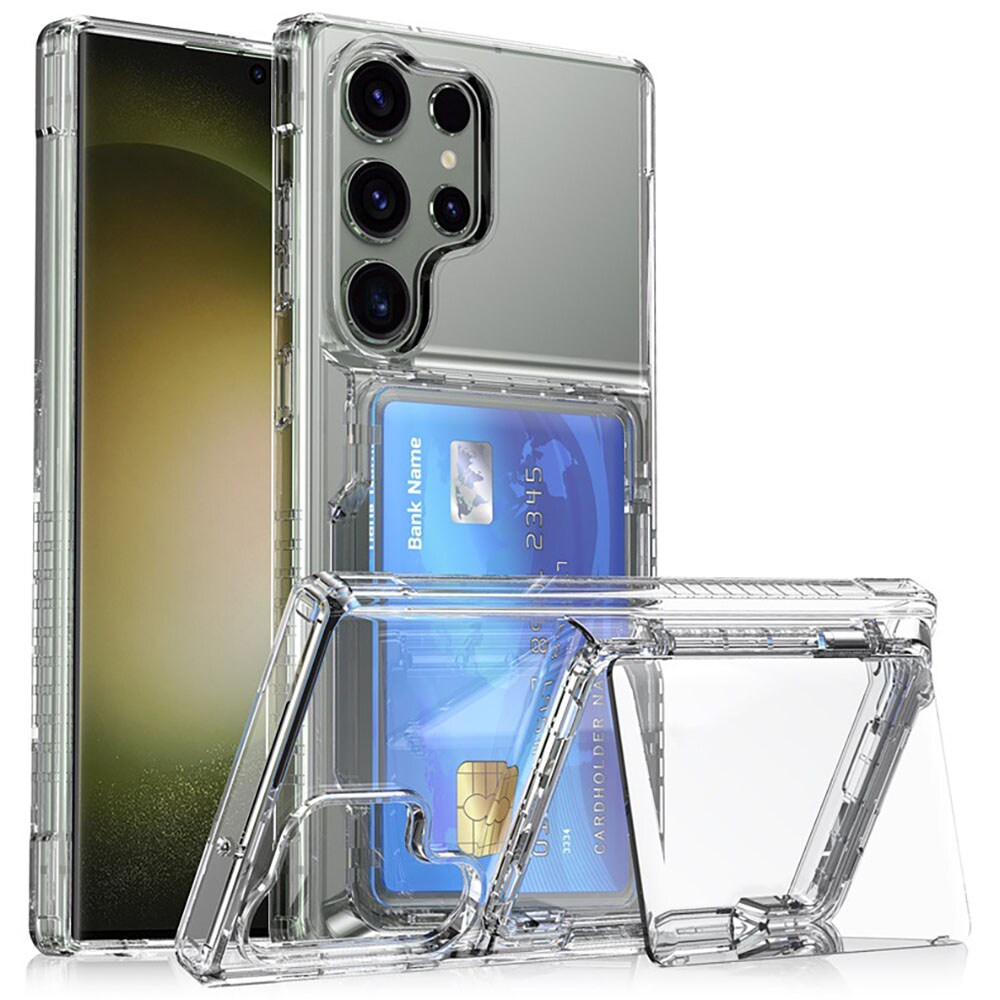 Bagcover med kortplads og stander til Samsung S24 Ultra