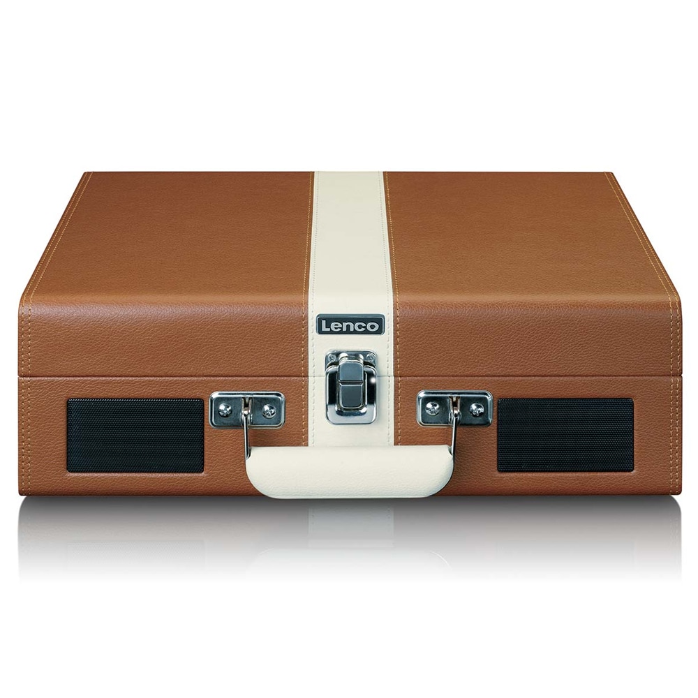 Lenco TT-120 bærbar pladespiller i retrokuffert med Bluetooth og indbygget batteri