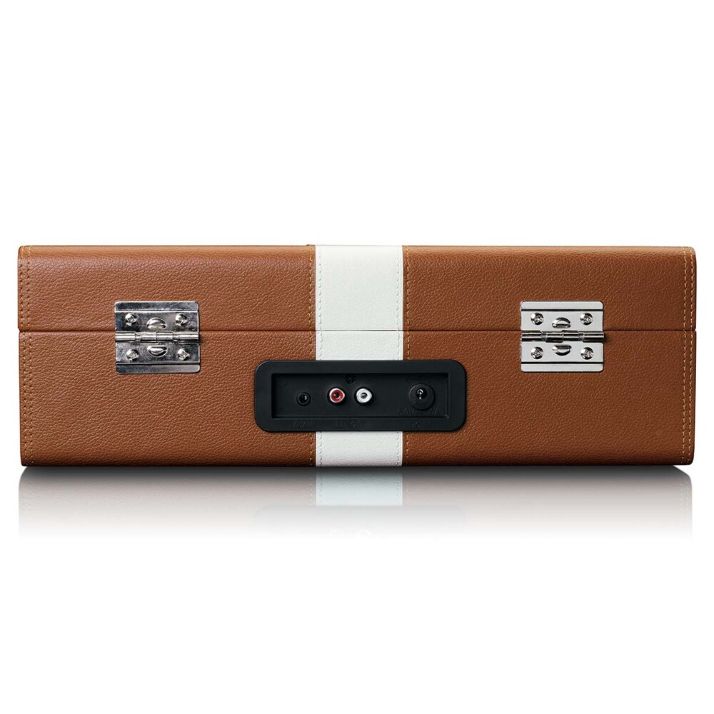 Lenco TT-120 bærbar pladespiller i retrokuffert med Bluetooth og indbygget batteri