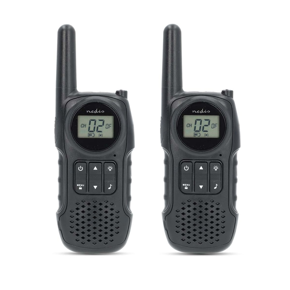 Nedis walkie-talkie med op til 10 km rækkevidde og USB-C-opladning - 2-pak