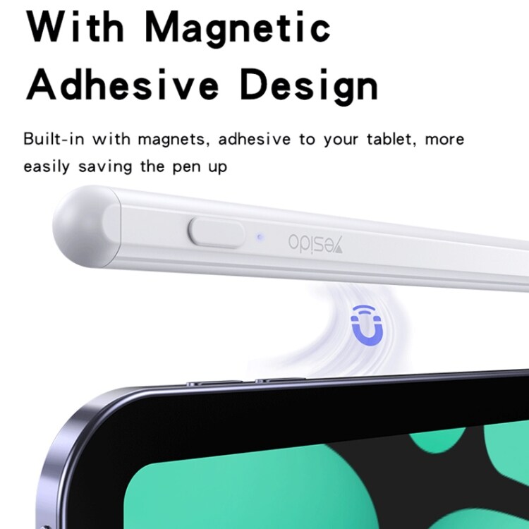 Magetic Universal Stylus Pen med lang batterilevetid - Hvid