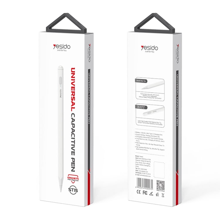 Magetic Universal Stylus Pen med lang batterilevetid - Hvid