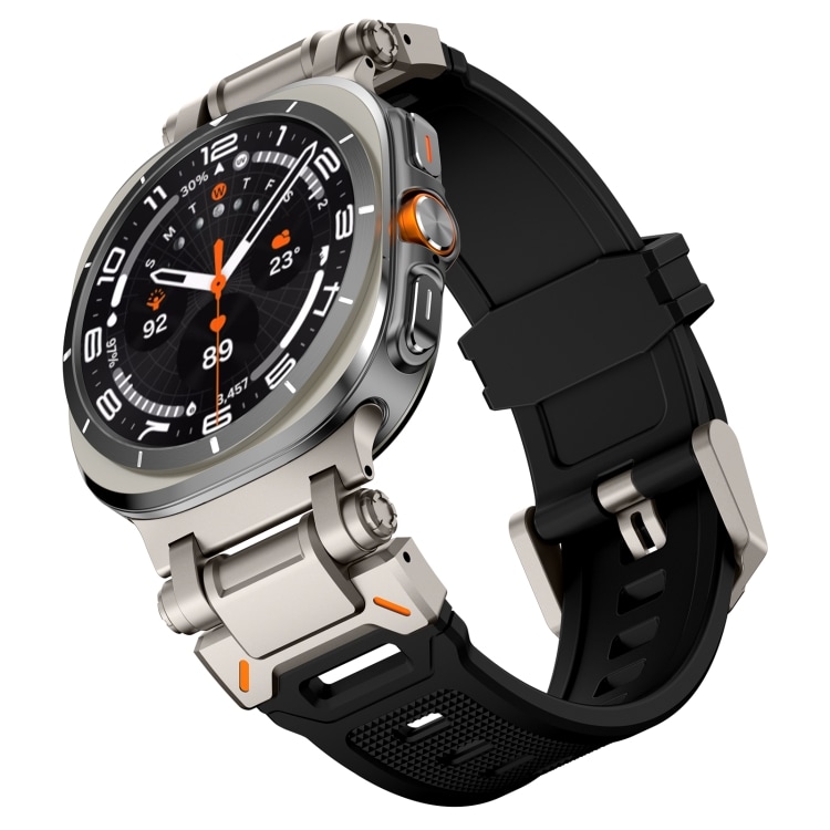 Silikonearmbånd til Samsung Galaxy Watch Ultra 47mm med quick release - Svart