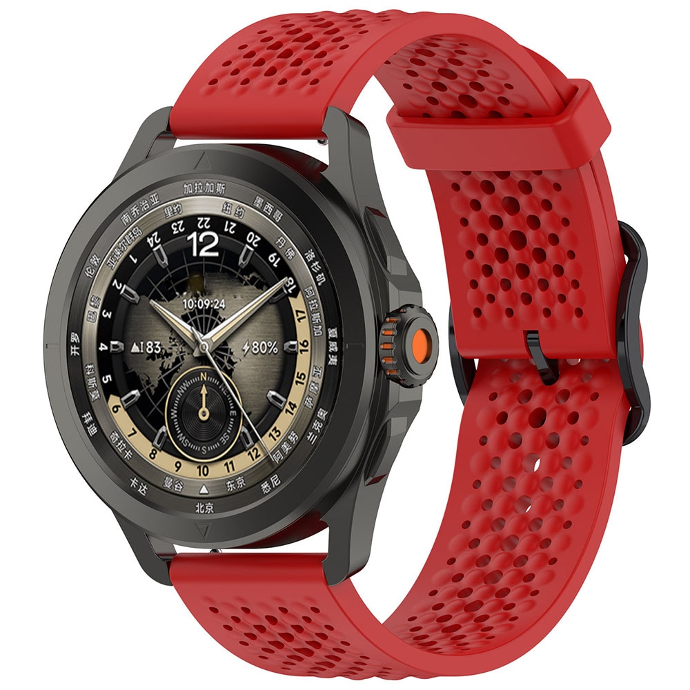 Silikonearmbånd 20mm til Xiaomi S4 Sport - Rød
