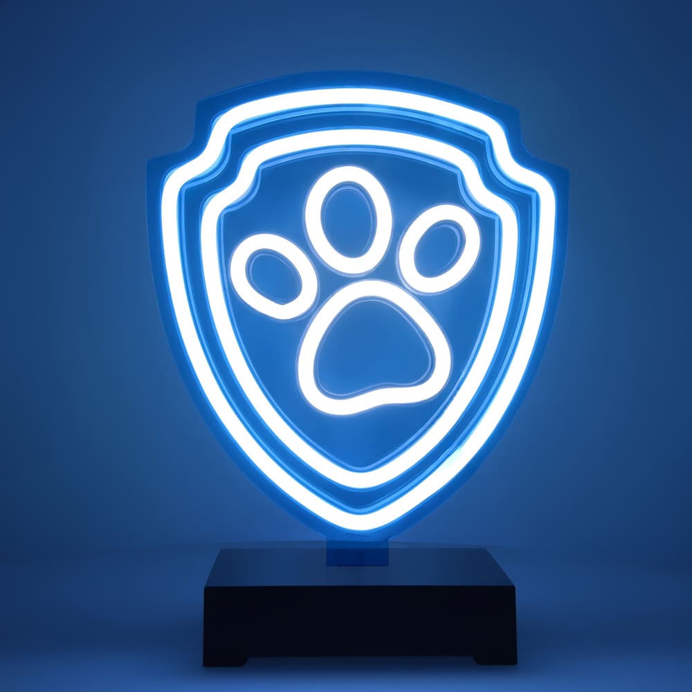 Paw Patrol LED Neon-skilt på fod - Paw