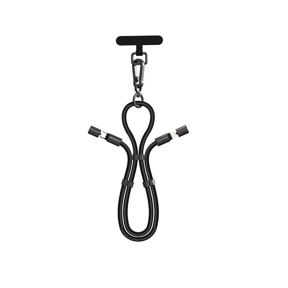 Devia Mobilstrop og USB-kabel PD 27W USB-C - Lightning 1,6 m - Svart