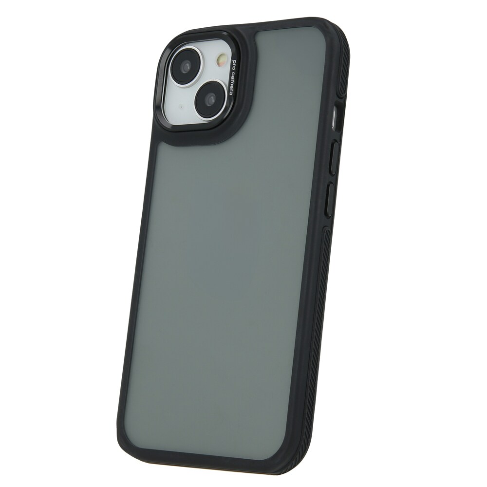 Crystal Baking Shell til iPhone 16 - Svart