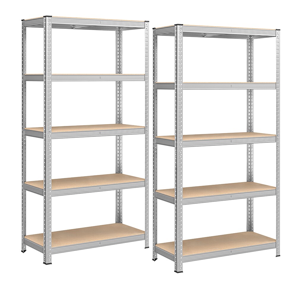 Opbevaringshylder i metal med justerbare hylder 180 x 90 x 40 cm