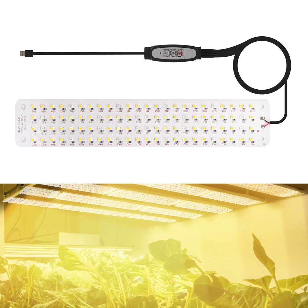LED-plantebelysning med 1 panel og 4-trins lysdæmper