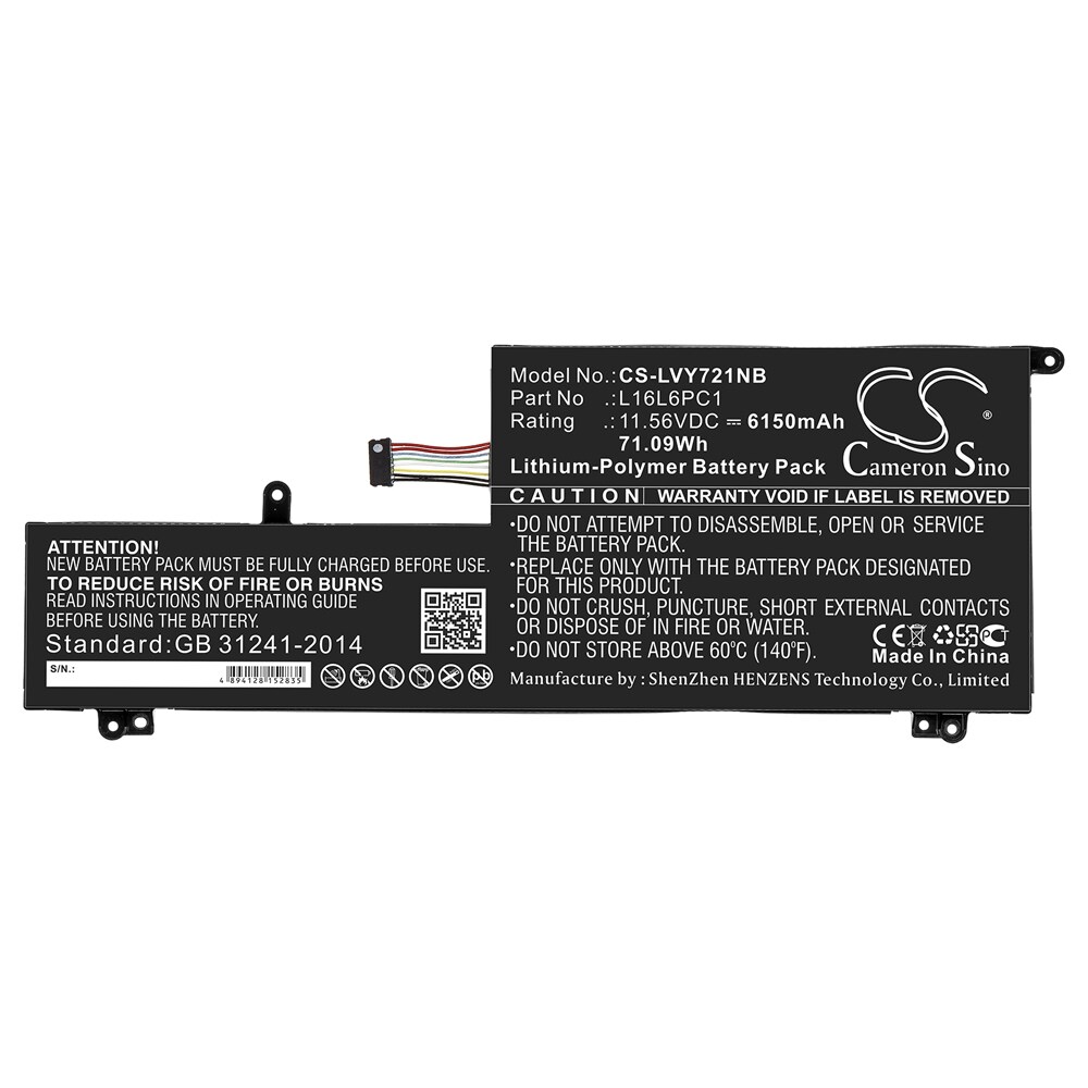 Batteri til bærbar computer L16C6PC1 til Lenovo Yoga 720