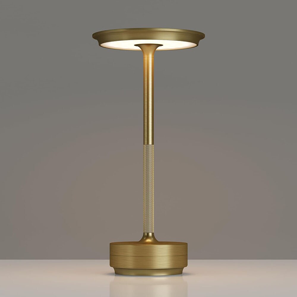 Bordlampe/natlampe med touch-kontrol og USB-opladning - Guld