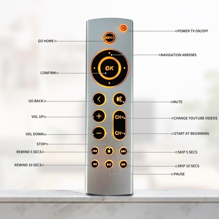 Universal fjernbetjening til Apple TV kompatibel med flere modeller - A2169 A1842 A1625