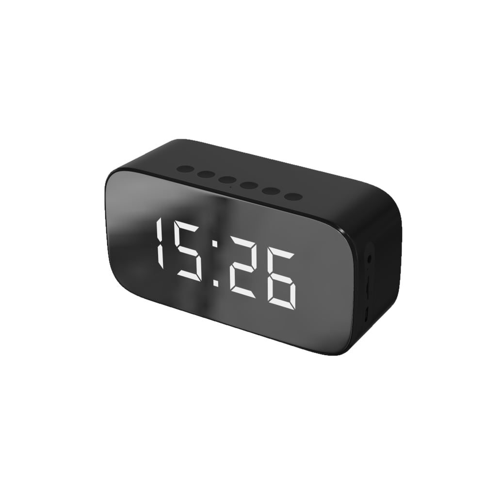 Setty vækkeur med højttaler og Bluetooth - Svart