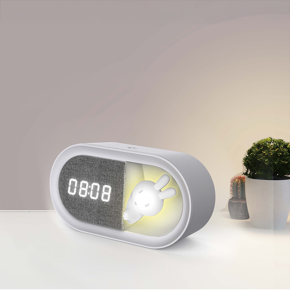 Forverer LED-vækkeur med natlys - Bunny/White
