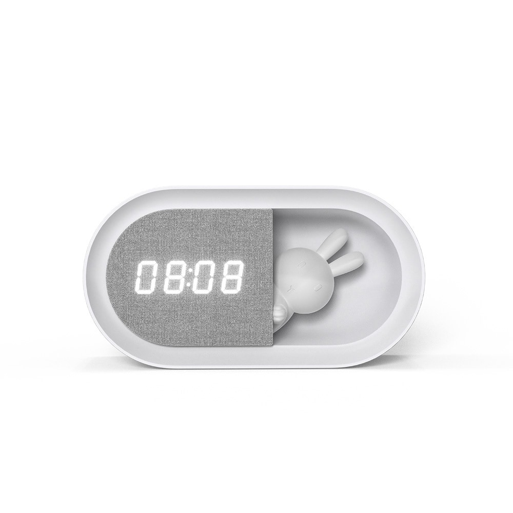 Forverer LED-vækkeur med natlys - Bunny/White