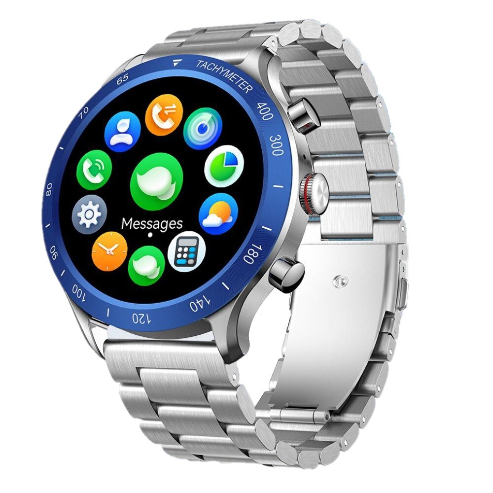 Riversong Motive 9 Max smartwatch - sølv med AMOLED-skærm og Bluetooth-opkald