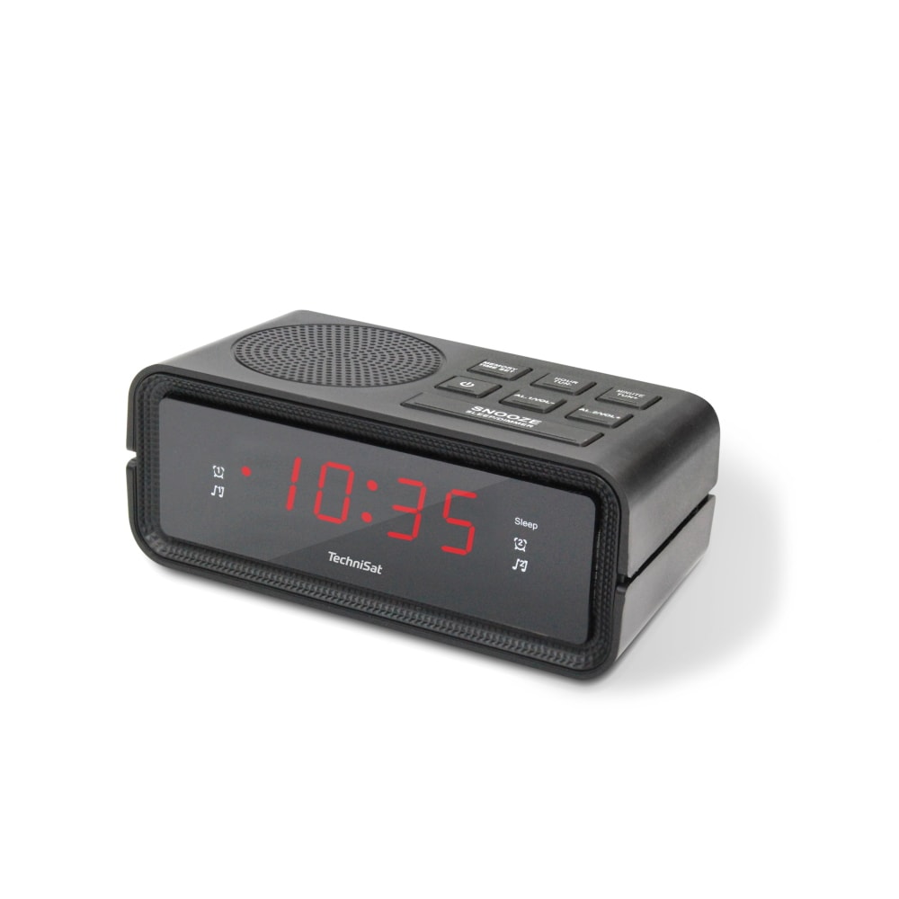 Technisat DIGICLOCK 2 clockradio med LED-display og FM-tuner - Svart