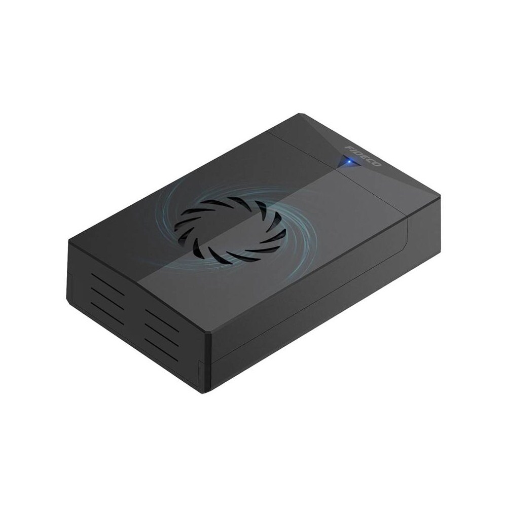 Fideco harddiskkabinet med blæser og USB 3.0 til 2,5"/3,5" SATA-drev
