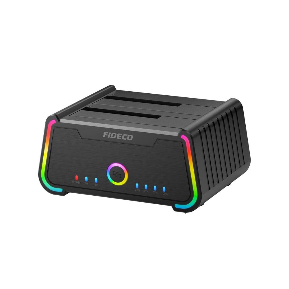 Fideco HDD/SSD-dockingstation med SATA 2,5"/3,5" og USB 3.0 og UASP-understøttelse