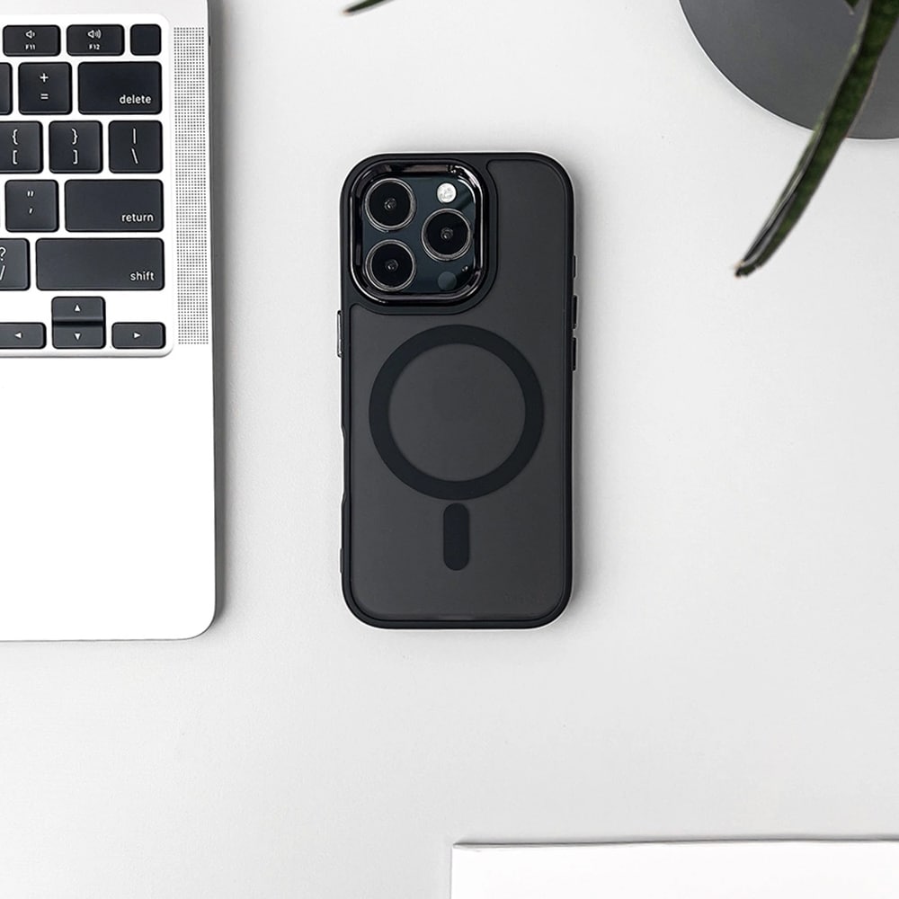 Magnetisk bagcover til iPhone 16 Plus - Sort