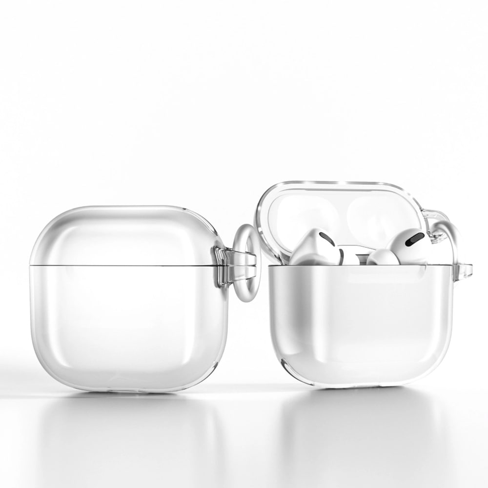 Beskyttelsesetui til AirPods 4 med metalclips og beskyttelse mod oxidering - Klar