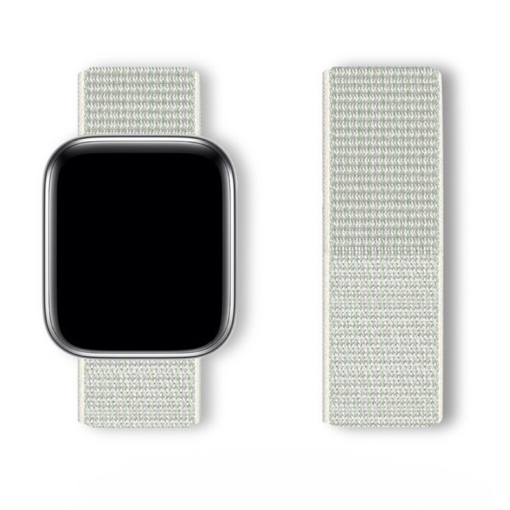 Sport Loop-armbånd til Apple Watch 38/40/41 mm i åndbar nylon - Hvid