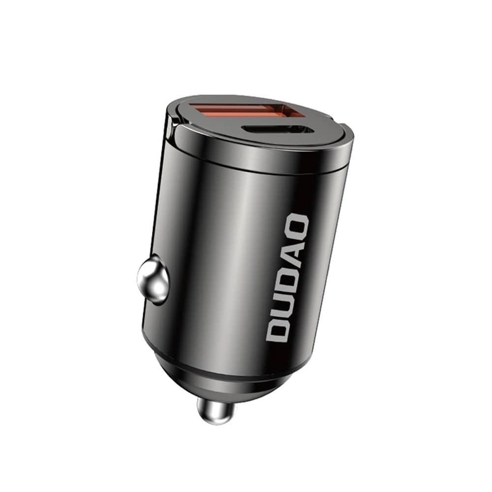 Dudao USB-biloplader med 1xUSB og 1xUSB-C 48W QC PD