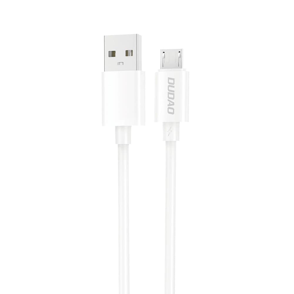 Dudao MicroUSB-kabel 2A 1m - Hvid