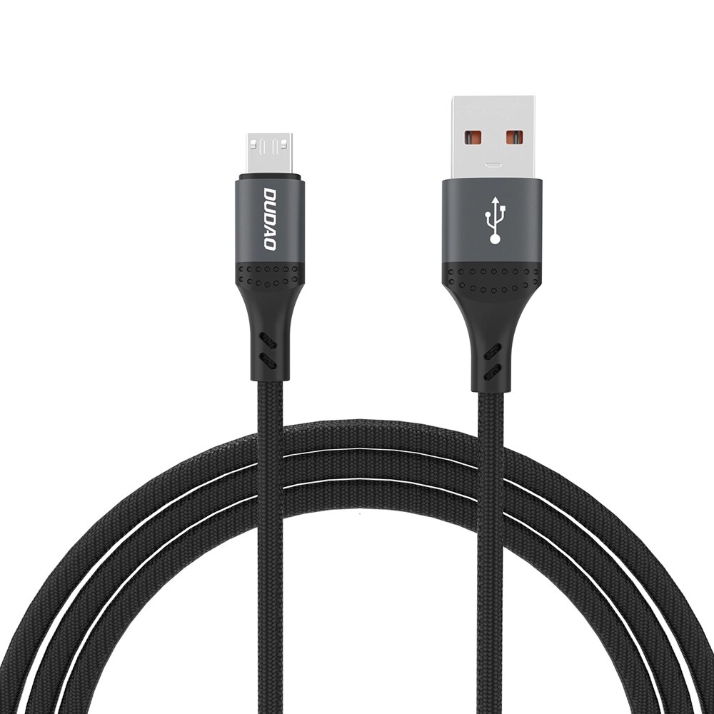 Dudao Flettet MicroUSB-kabel 5A 1,2 m - Svart